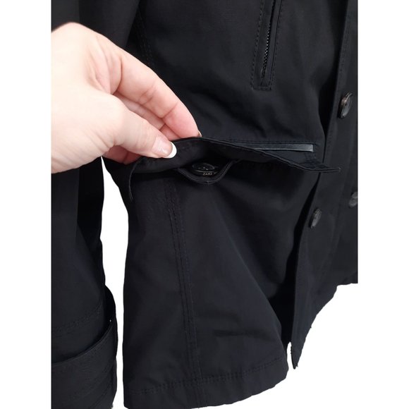Zara Man Classic Sport Black Double Breasted Peacoat Zip Out Liner Coat Jacket L - Picture 4 of 12